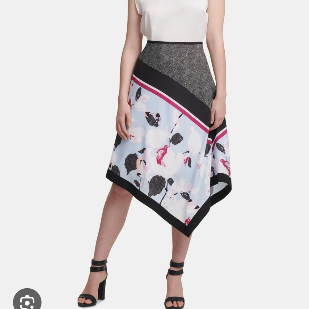 DKNY asymmetrical midi skirt size 4